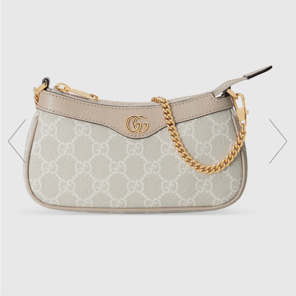 Gucci Gray Monogram Shoulder Bag